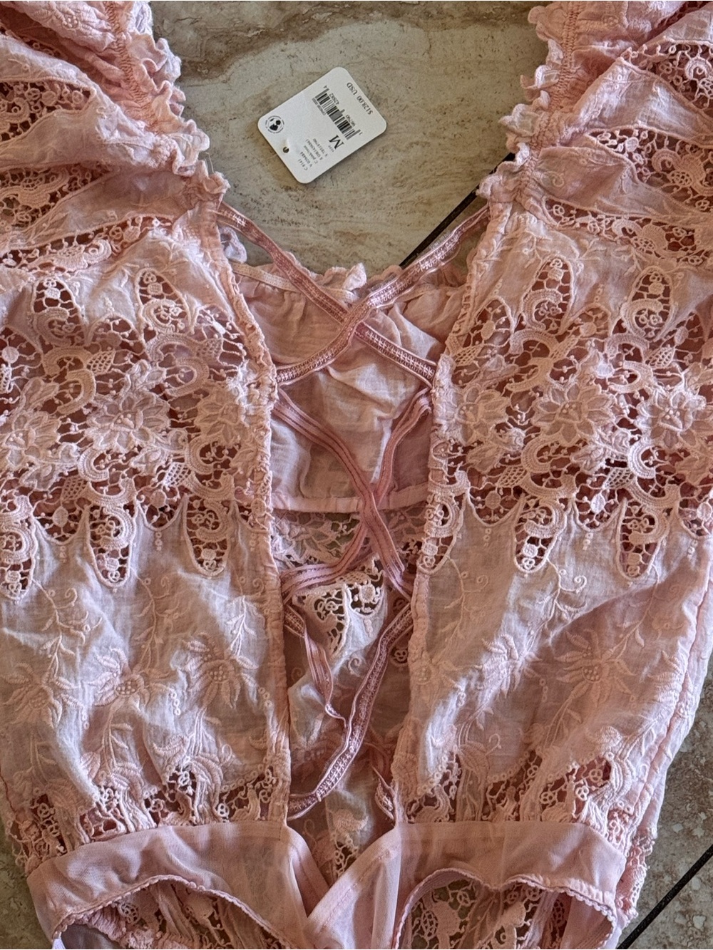NWT Free People Pink Land Of The Free Bodysuit - Picture 6 of 9